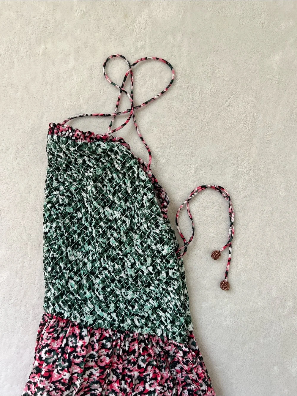 Free People Pink and Green Floral Backless Maxi Dress - Picture 9 of 15